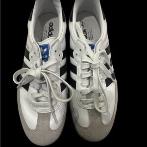 Adidas White and Black Samba Sneakers